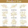 9Pcs Nickel Self-adhesive Picture Stickers DIY-WH0450-217-2