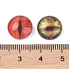 Half Round/Dome Dragon Eye Printed Glass Cabochons GGLA-A002-12mm-AB-3