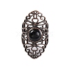 Natural Obsidian Retro Finger Rings RJEW-B067-02R-29-2