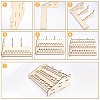 Basswood Leathercraft Tools Storage Rack ODIS-WH0008-12-4