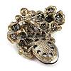 Zinc Alloy Colorful Rhinestone Brooch JEWB-U011-03AS-05-2