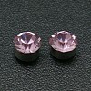 Stainless Steel Magnetic Ear Studs with Rhinestone EJEW-I054C-04-1