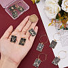 DICOSMETIC Tarot Cards Alloy Enamel Wine Glass Charms AJEW-DC0001-36-3