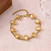 304 Stainless Steel Link Chain & Curb Chain Multi-strand Bracelets for Women BJEW-H641-01B-G-1