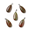 Natural Unakite Pendants G-P474-01P-11-1