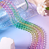 2 Strands Baking Paint Transparent Glass Beads DGLA-TA0001-20F-5