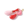 Brass Enamel Pendants KK-E093-03G-R-02-2