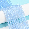 Baking Painted Transparent Glass Beads Strands DGLA-F029-J4mm-02-2