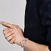 304 Stainless Steel Wolf Link Bracelet with Mesh Chains for Men Women BJEW-SZ0002-65-6