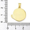 Rack Plating Brass Pave Shell Flat Round Heart Pendants KK-Z063-13G-02-3