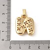 Brass Micro Pave Cubic Zirconia Pendants ZIRC-P121-01G-N-3