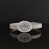 Brass Micro Pave Clear Cubic Zirconia Bangles for Women FS-WGA7409-15-1