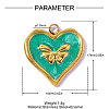 Valentine's Day 304 Stainless Steel Enamel Pendants STAS-OY016-67G-2