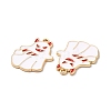 Light Gold Plated Alloy Enamel Pendants ENAM-L040-003LG-2