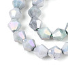 Anti-Tarnish Electroplate Glass Beads Strands GLAA-T025-8mm-12B-3