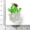 Transparent Resin Plant Pendants RESI-Z028-04A-3