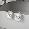 Brass Drawbench Stud Earrings LS-EJEW-L288-008S-1