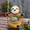 Swinging Sloth Hanging Resin Planter Pot PW-WG4AD0F-01-3