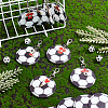 Football Theme Printed Acrylic & Alloy Enamel Pendant Keychain KEYC-AB00046-5