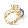 Enamel Round with Evil Eye Finger Rings RJEW-A014-01G-01-3