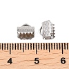 Non-Tarnish 304 Stainless Steel Ribbon Crimp Ends X-STAS-S047-056-5