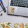 100Pcs Retro PVC Self Adhesive Floral Cartoon Stickers X-STIC-B001-05-7