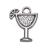 Tibetan Style Tropical drink Alloy Pendants X-TIBEB-A14275-AS-LF-2