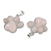 Natural Rose Quartz Pendants G-B194-02P-08-2