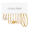 Alloy Hoop Earring Sets WG6DB3C-45-1