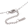 Non-Tarnish Woven Net/Web with Feather 304 Stainless Steel Pendant Necklaces for Women NJEW-G087-07P-4