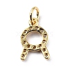 Brass Micro Pave Cubic Zirconia Charms ZIRC-F131-16G-08-2