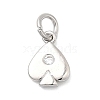 Brass Micro Pave Cubic Zirconia Charms KK-C139-08P-1