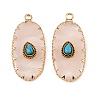 Natural Rose Quartz & Synthetic Turquoise Carved Pendants GG-CBA5963-02A-1