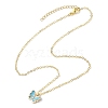 Alloy Enamel Butterfly Pendant Necklaces NJEW-JN05143-5