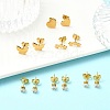 304 Stainless Steel Micro Pave Cubic Zirconia Stud Earrings Kits For Women EJEW-B112-01G-04-2