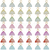 140Pcs 7 Colors Acrylic Lotus Charms FIND-SC0019-60-1