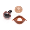 Half Round Plastic Craft Eye & Eyelid Sets DIY-WH0301-58A-3