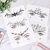 Olycraft 10 Sheets 10 Style Self Adhesive 3D Eyes Body Face Jewelry Acrylic Rhinestone Stickers MRMJ-OC0003-10-5