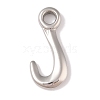 Non-Tarnish 304 Stainless Steel Hook Clasps STAS-C109-05P-1