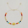 Acrylic Beads Braided Bead Bracelets KG4312-2-2