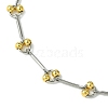 201 Stainless Steel Bar Link  Chain Anklets for Women AJEW-AN00640-3