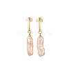 304 Stainless Steel Stud Dangle Earrings with Natural Baroque Keshi Pearls EJEW-JE07339-4