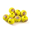 Wood European Beads WOOD-G021-01J-1