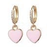 Heart Alloy Enamel Dangle Earrings EJEW-JE05819-1