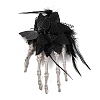 Skeleton with Butterfly Plastic Alligator Hair Clips PHAR-M015-03-1