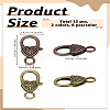 Tibetan Style Heart Lobster Claw Clasps FIND-LP0007-55A-01-2