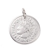 Non-Tarnish 304 Stainless Steel Coin Pendants LS-STAS-F183-05P-1