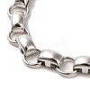 304 Stainless Steel Rectangle Link Chain Bracelets BJEW-Q776-04P-2