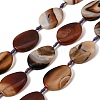 Natural Banded Agate Beads Strands G-P605-L02-10-1