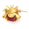 Alloy Rhinestone Ladybird Brooch JEWB-B020-01G-01-2